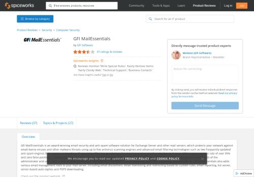 
                            10. GFI MailEssentials Specs, Pricing, Reviews, & Support