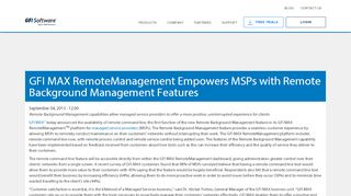 
                            6. GFI MAX RemoteManagement Empowers MSPs with Remote ...
