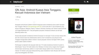 
                            13. Gfk Asia: Android Kuasai Asia Tenggara, Kecuali Indonesia dan ...