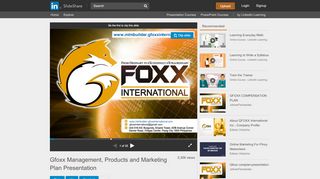 
                            11. Gfoxx Management, Products and Marketing Plan Presentation