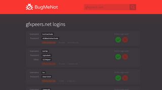 
                            7. gfxpeers.net passwords - BugMeNot