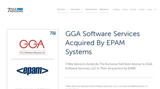 
                            6. GGA Software Services Acquired By EPAM Systems | 7 ...