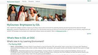 
                            4. GGC My Courses-D2L-Support - GeorgiaGwinnettCollege