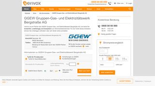 
                            8. GGEW: Strompreise im Überblick - Verivox