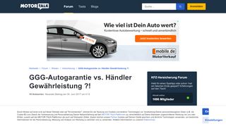 
                            8. GGG-Autogarantie vs. Händler Gewährleistung?! : KFZ-Versicherung ...