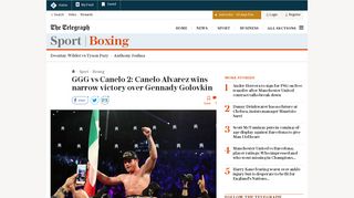 
                            4. GGG vs Canelo 2: Canelo Alvarez wins narrow victory over Gennady ...