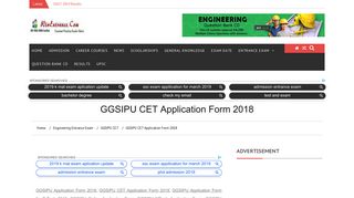 
                            11. GGSIPU CET Application Form 2018 – Winentrance