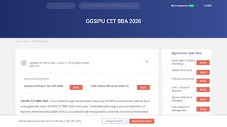 
                            13. GGSIPU CET BBA 2019 - Exam Dates, Application Form, Eligibility ...