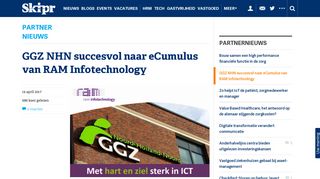 
                            12. GGZ NHN succesvol naar eCumulus van RAM Infotechnology - Skipr