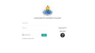 
                            4. Ghana Baptist University College Students' Portal| Portal