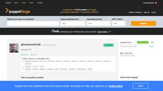 
                            10. ghoneycutt/ssh · Puppet Forge