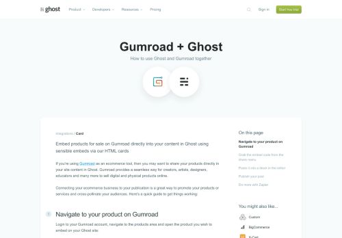 
                            6. Ghost + Gumroad Integration