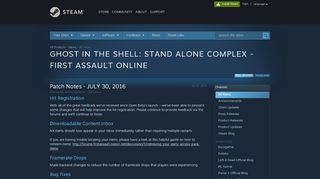 
                            8. Ghost in the Shell: Stand Alone Complex - First Assault Online - Steam