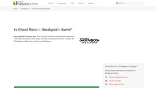 
                            10. Ghost Recon - Is The Service Down?