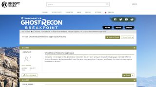 
                            5. Ghost Recon Network: login issue - Ubisoft Forums