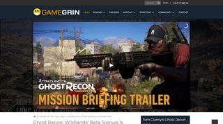 
                            10. Ghost Recon: Wildlands' Beta Signup Is Now Underway | GameGrin