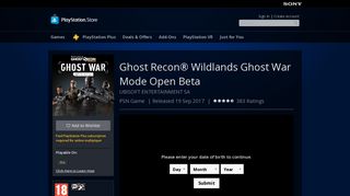 
                            3. Ghost Recon® Wildlands Ghost War Mode Open Beta on PS4 | Official ...