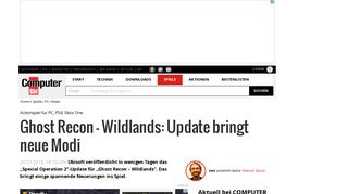 
                            10. Ghost Recon – Wildlands: Update bringt neue Modi - Computer Bild