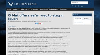
                            3. GI Mail offers safer way to stay in touch > U.S. Air Force ... - AF.mil