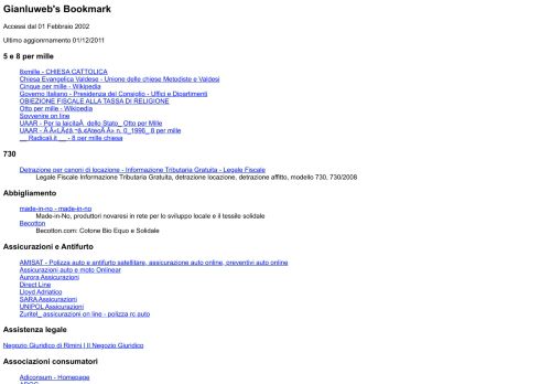 
                            4. Gianluweb's Bookmark - Sito - Libero
