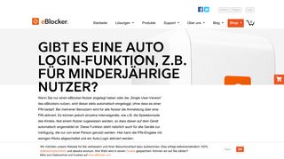 
                            5. Gibt es eine Auto Login-Funktion, zB für minderjährige ... - eBlocker