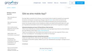 
                            5. Gibt es eine mobile App? – growney