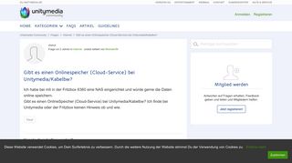 
                            1. Gibt es einen Onlinespeicher (Cloud-Service) bei Unitymedia/Kabelbw?