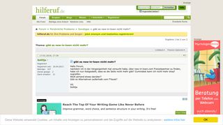
                            4. gibt es new-in-town nicht mehr? - hilferuf.de