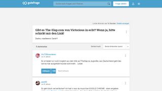 
                            5. Gibt es The-Slap.com von Victorious in echt? Wenn ja, bitte ...