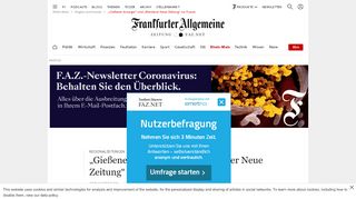 
                            13. „Gießener Anzeiger“ und „Wetzlarer Neue Zeitung“ vor Fusion - FAZ