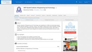 
                            10. GIET - Gandhi Institute of Engineering and Technology - Reviews ...