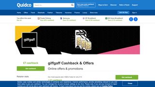 
                            3. giffgaff Cashback, Voucher Codes & Discount Codes | Quidco