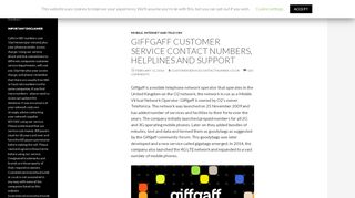 
                            8. Giffgaff: Customer Service Phone Numbers and Help