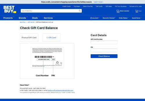 
                            2. Gift Card Balance – Best Buy