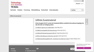 
                            13. Giftliste Zusatzmaterial - TH Köln