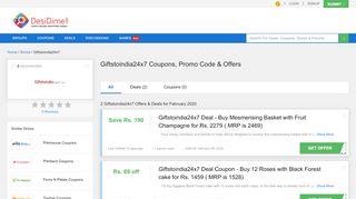 
                            9. Giftstoindia24x7 Coupons, Promo code, Offers & Deals - February 2019