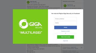 
                            10. Giga Security - CARTA AOS CLIENTES GIGA SECURITY... | Facebook