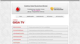 
                            4. Giga TV anmelden - Kabel Deutschland anmelden
