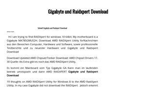 
                            9. Gigabyte und Raidxpert Download
