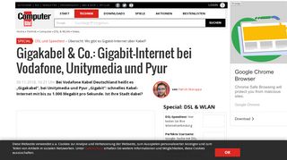 
                            7. Gigakabel & Co.: Gigabit über Kabel-Internet - COMPUTER BILD
