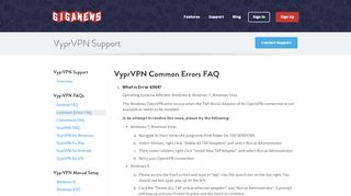 
                            12. Giganews FAQ - VyprVPN Common Error Codes