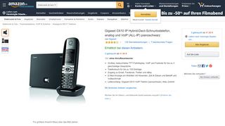 
                            7. Gigaset C610 IP Hybrid-Dect-Schnurlostelefon, analog: Amazon.de ...