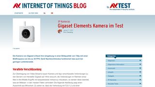 
                            13. Gigaset Elements Kamera im Test – AV-TEST Internet of Things ...