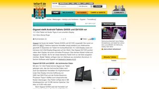 
                            8. Gigaset stellt Android-Tablets QV830 und QV1030 vor - teltarif.de News