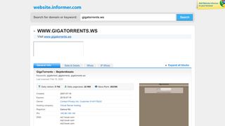 
                            4. gigatorrents.ws at WI. GigaTorrents :: Bejelentkezés - Website Informer