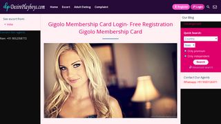
                            2. Gigolo membership card login- free registration Gigolo membership ...