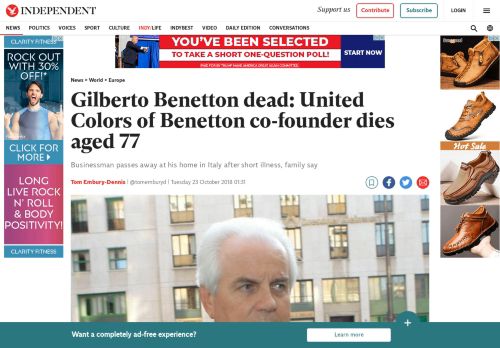 
                            10. Gilberto Benetton dead: United Colors of Benetton co-founder dies ...