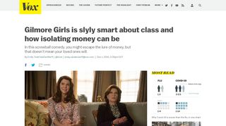 
                            10. Gilmore Girls is slyly smart about class and how isolating money can ...