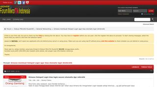
                            7. Gimana membuat Hotspot Login agar bisa otomatis login dimikrotik ...