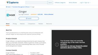 
                            7. Ginger Reviews and Pricing - 2019 - Capterra